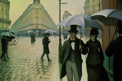 Calle de Paris, día lluvioso (Efecto de Lluvia) de Gustave Caillebotte
