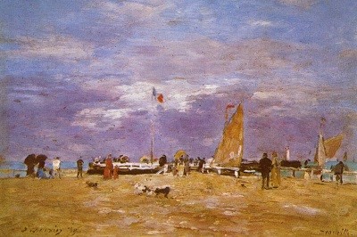 Muelle en Deauville de Eugene Boudin