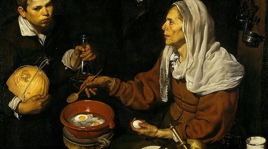 Vieja friendo huevos de Diego Velazquez